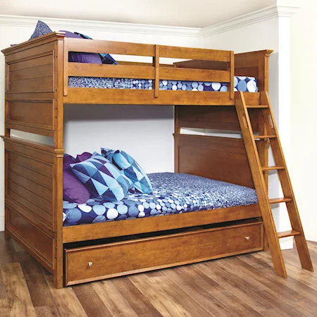 Full Bunk Bed with Trundle Storage